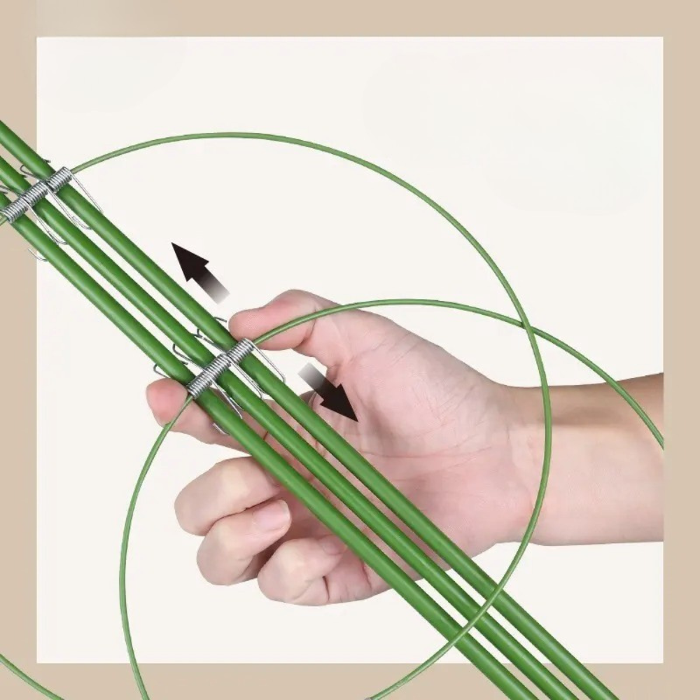 Опора кольцевая для комнатных и садовых высокорослых цветов,растений и рассады с 3 кольцами размер 60х22 см Каменец-Подольский - изображение 4