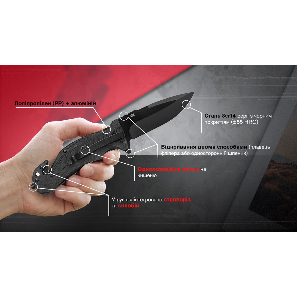 Нож складной Ganzo G628-GY серый Ровно - изображение 7