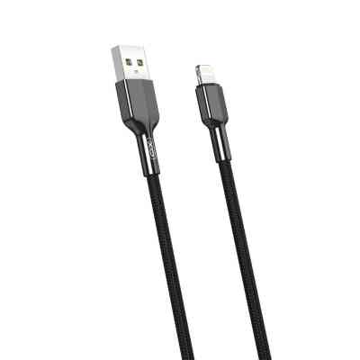 Дата кабель USB 2.0 AM to Lightning 1.0m 2.4A black XO (NB182-L-1-BK) Вінниця