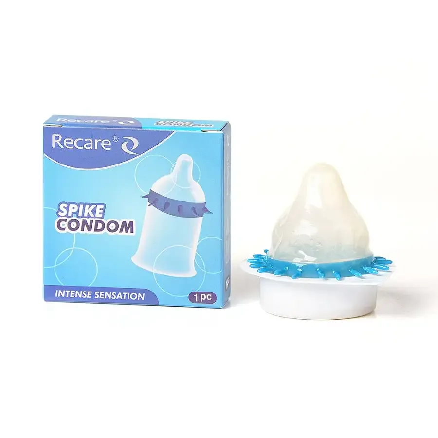 Насадка на член Recare Spike Condom Blue (презерватив с шипами) Львов - изображение 1