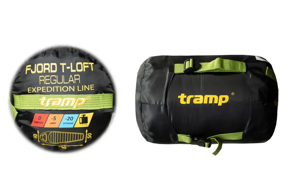 Спальный мешок Tramp Fjord Regular зелёный UTRS-094R-R Киев - изображение 2
