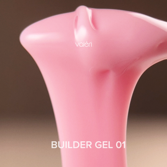 Гель для нарощення нігтів Valeri Builder Gel №01 (молочно-рожевий) 30мл Херсон
