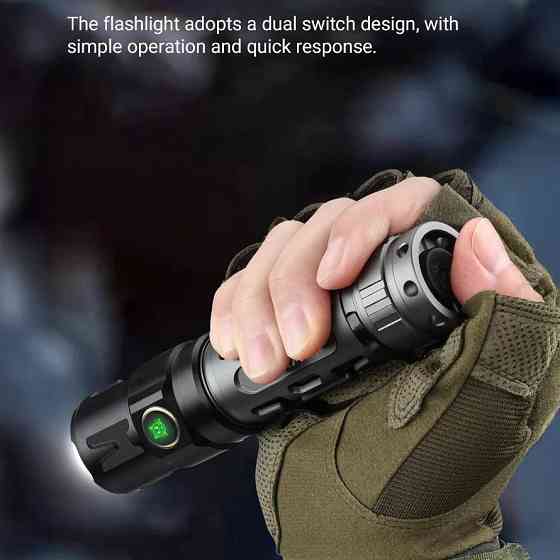 Ручний ліхтар YEMAO YM-А7, 2200LM, P80 LED, Zoom, 1x21700 акум, TYPE-C Дніпро