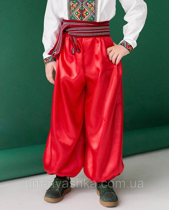 Пояс під вишиванку тканий червоний Кривий Ріг - фото 2