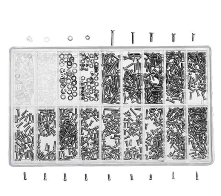 Набір гвинтів, гайок, шайб для ремонту окулярів, годинника 9425, 1000 шт. Винница - изображение 1