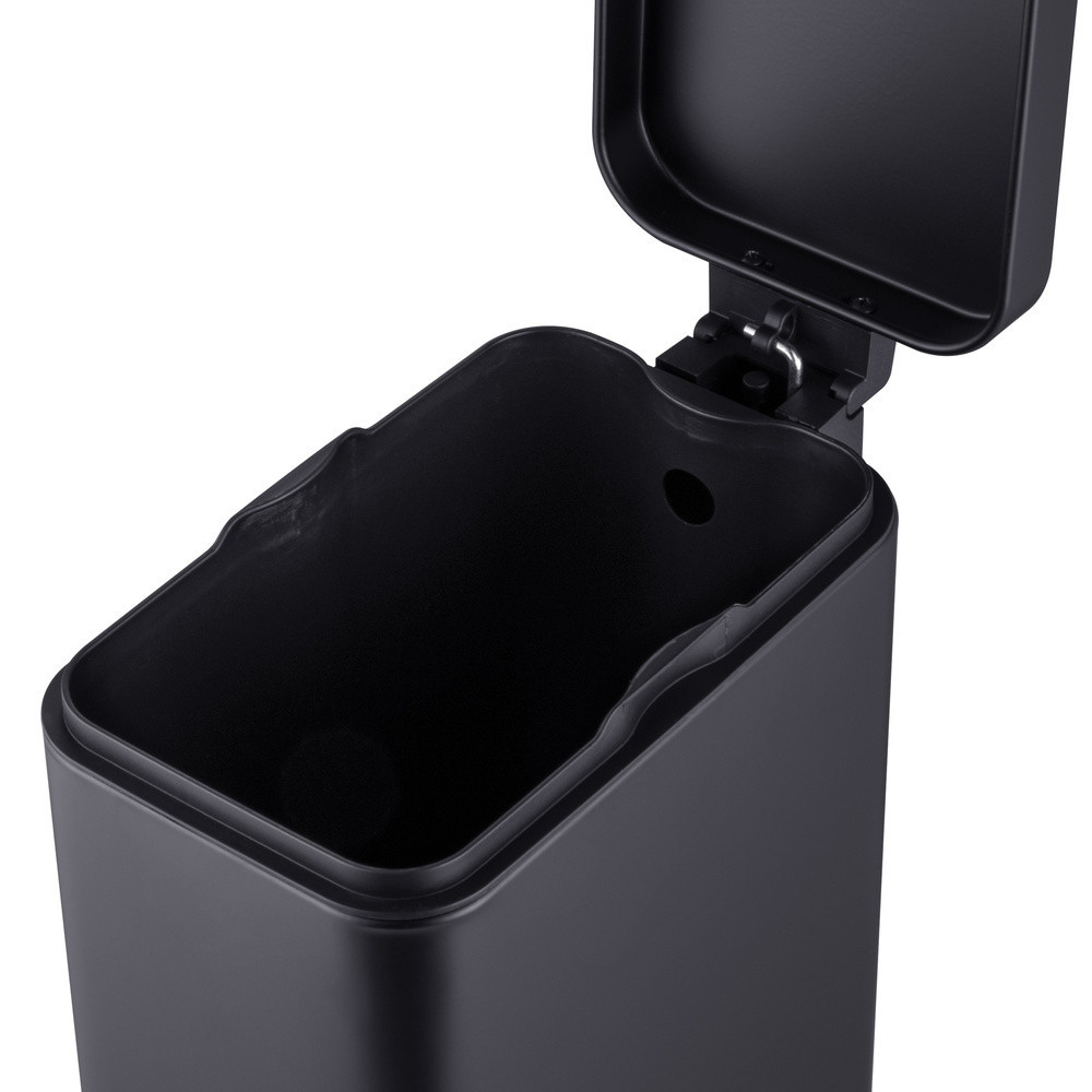 Прямоугольное мусорное ведро с плавным закрытием Mixxus Premium Quadro-TC0105 5 л, черное Харьков - изображение 8
