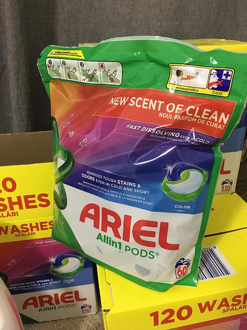 Капсули для прання Ariel PODS All in 1 — 60 шт, Mountain Spring / New Scent, оригінал, ЄС Киев - изображение 1