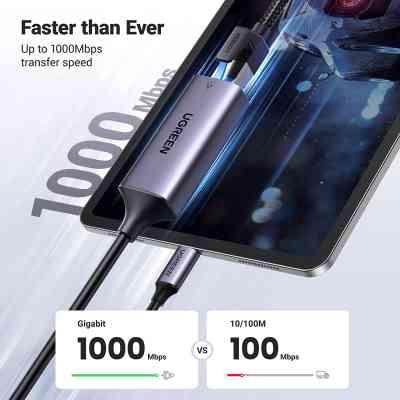 Перехідник USB 3.1 Type-C to Ethernet RJ45 1000 Mb CM199 Ugreen (50737) Вінниця