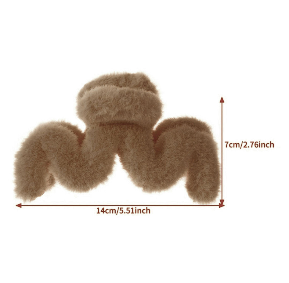 Шпилька крабік із хутра Сірий Смела - изображение 3