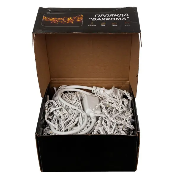 Garlando Вулична гірлянда Бахрома 25 м 405 LED гірлянда штора білий провід Жовтий 25MWY Київ - фото 4