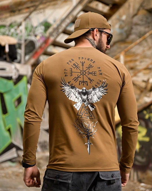 Мілітарі лонгслів Руни кайот ПП7871 Одеса - фото 1