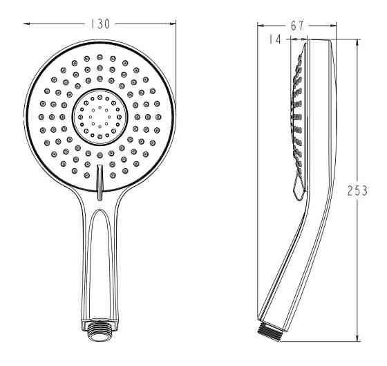 Лійка для душу Koer KP-0408-01 5 функцій (Колір хром) (KR5412) ( 26650 ) Харьков