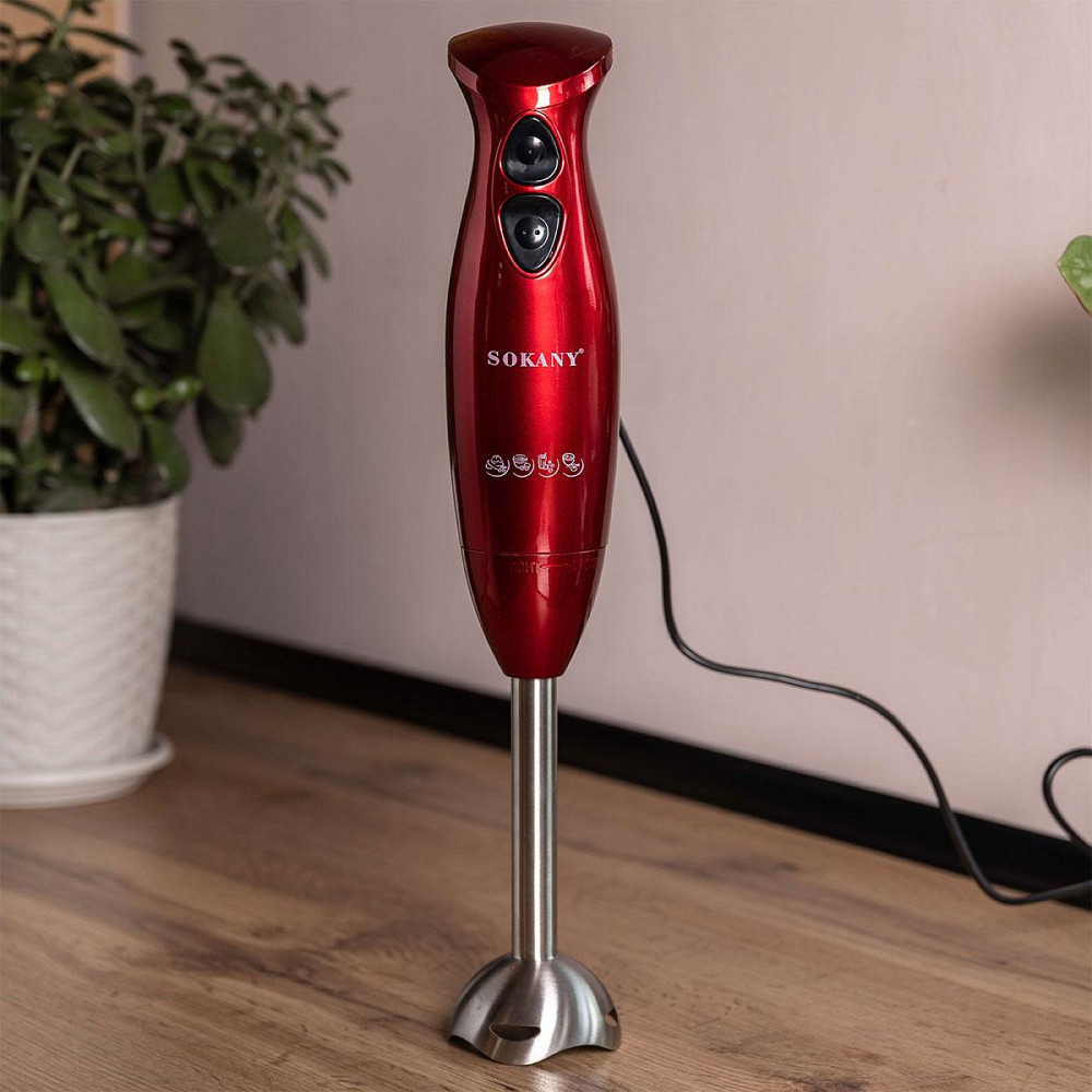 Ручний блендер занурювальний 600 Вт портативний багатофункціональний електричний Червоний SM-5011 Київ - фото 8