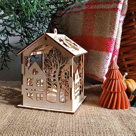 Новорічний ліхтарик для святкового декору 14 см Ірпінь