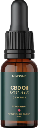 Канабідіол CBD Mind Shi CBD Oil Isolate 2000 mg 10 ml полуниця Київ