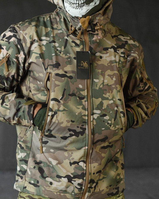 Куртка тактическая на осеньна весну софт шел водоотталкивающяя мультикам  M Одесса - изображение 20