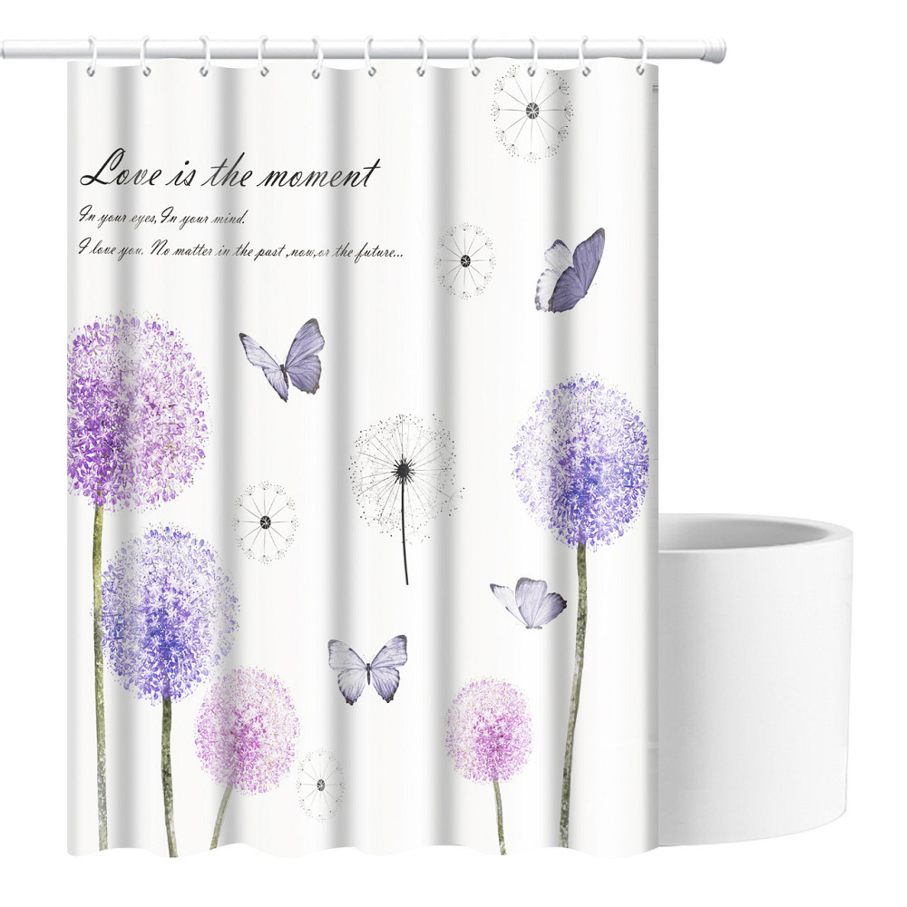 Шторка для ванны из полиэстера водонепроницаемая Bathlux 180x180 см с кольцами, занавеска для ванной комнаты Каменец-Подольский - изображение 1