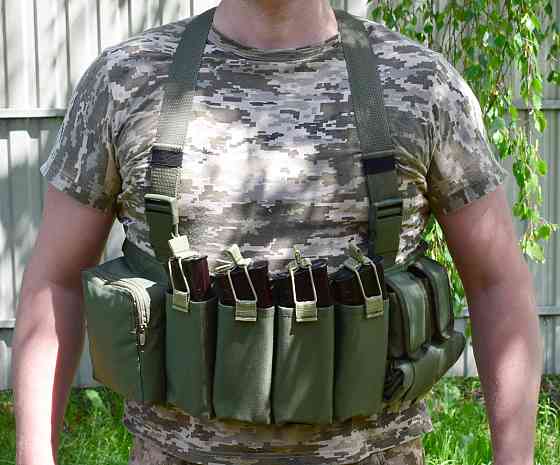 Жилет розвантажувальний з сумкою для скидання магазинів Novator G-4 Khaki Київ