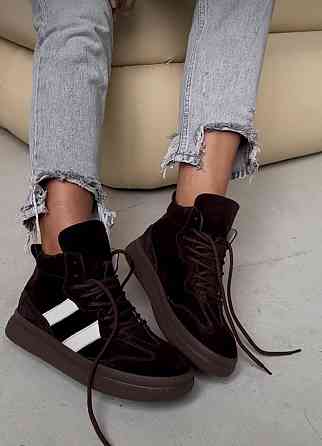 Molly Кроссовки женские MOLLY коричневые замша натуральная зимние (5725) Коломыя