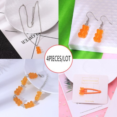 Украшения мишки набор оранжевый Киев - изображение 1