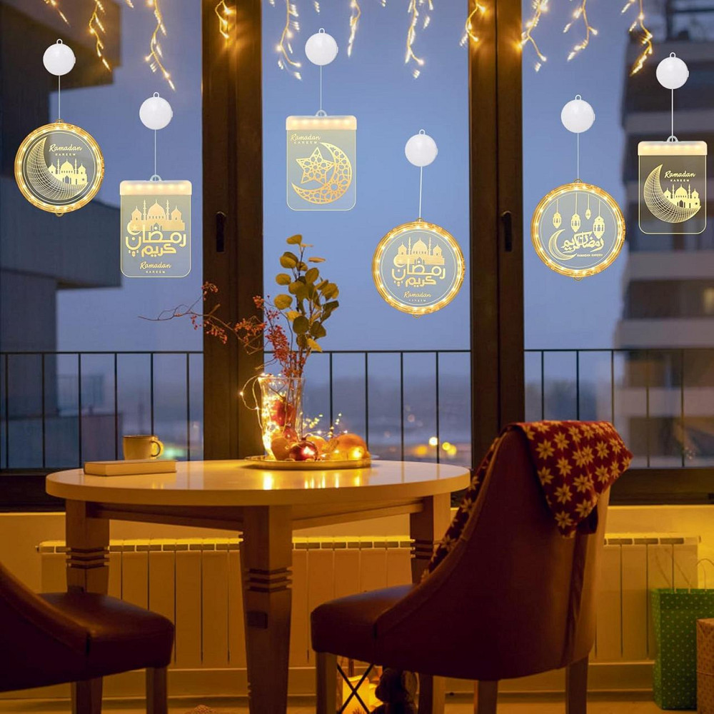 Декоративная LED лампа Ramadan, набор 2шт, на батарейках, украшение на стену или окно Рамадан Киев - изображение 8