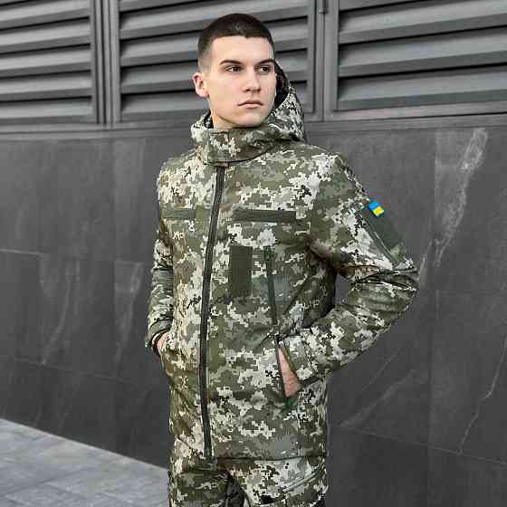 Мужская зимняя Куртка с капюшоном Pobedov Winter Jacket Motive ЗИМА Киев