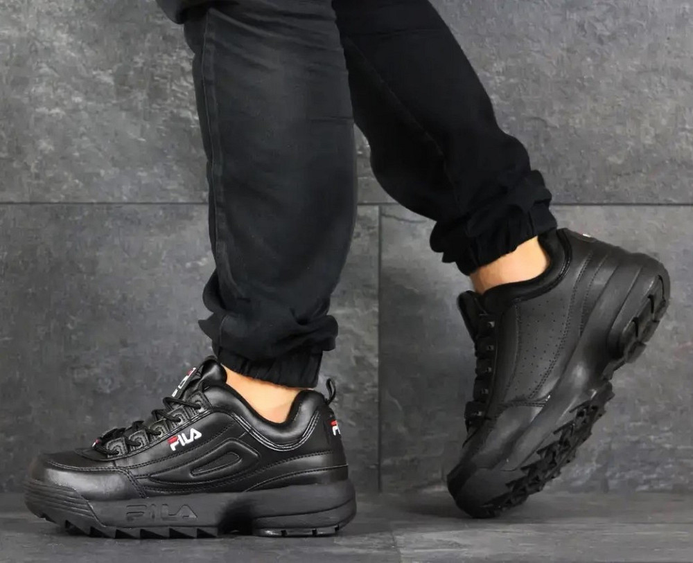 Кросівки FILA Disruptor Чорні Філа Чоловічі (розміри: 42,43,44) Відео Огляд Дніпро - фото 4
