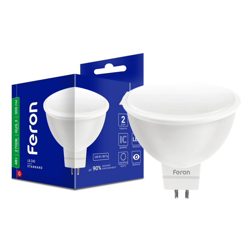 Світлодіодна лампа Feron LB-240 4Вт G5.3 2700K Харьков - изображение 1