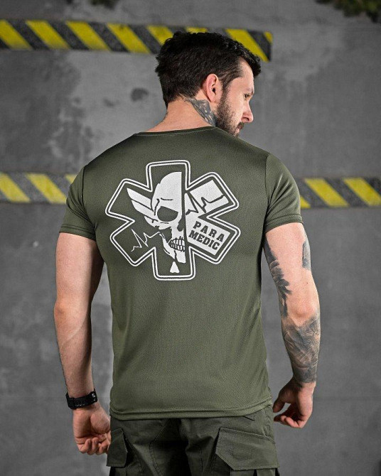 Тактична волога відводяща футболка ParaMedic олива ДЛ6506 Одесса - изображение 1