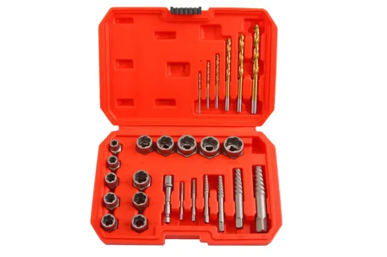 Набір екстракторів для болтів і гайок 6-19мм + 1-6мм (26 ед.) зі свердлами Intertool Вінниця