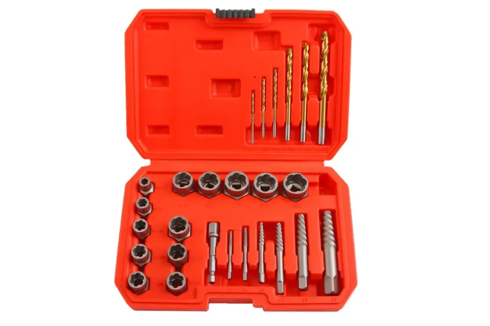 Набор экстракторов для болтов и гаек 6-19мм + 1-6мм (26 ед.) со сверлами Intertool Винница - изображение 1