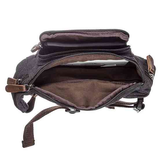 Сумка поясная текстильная Vintage 20085 Черная Киев