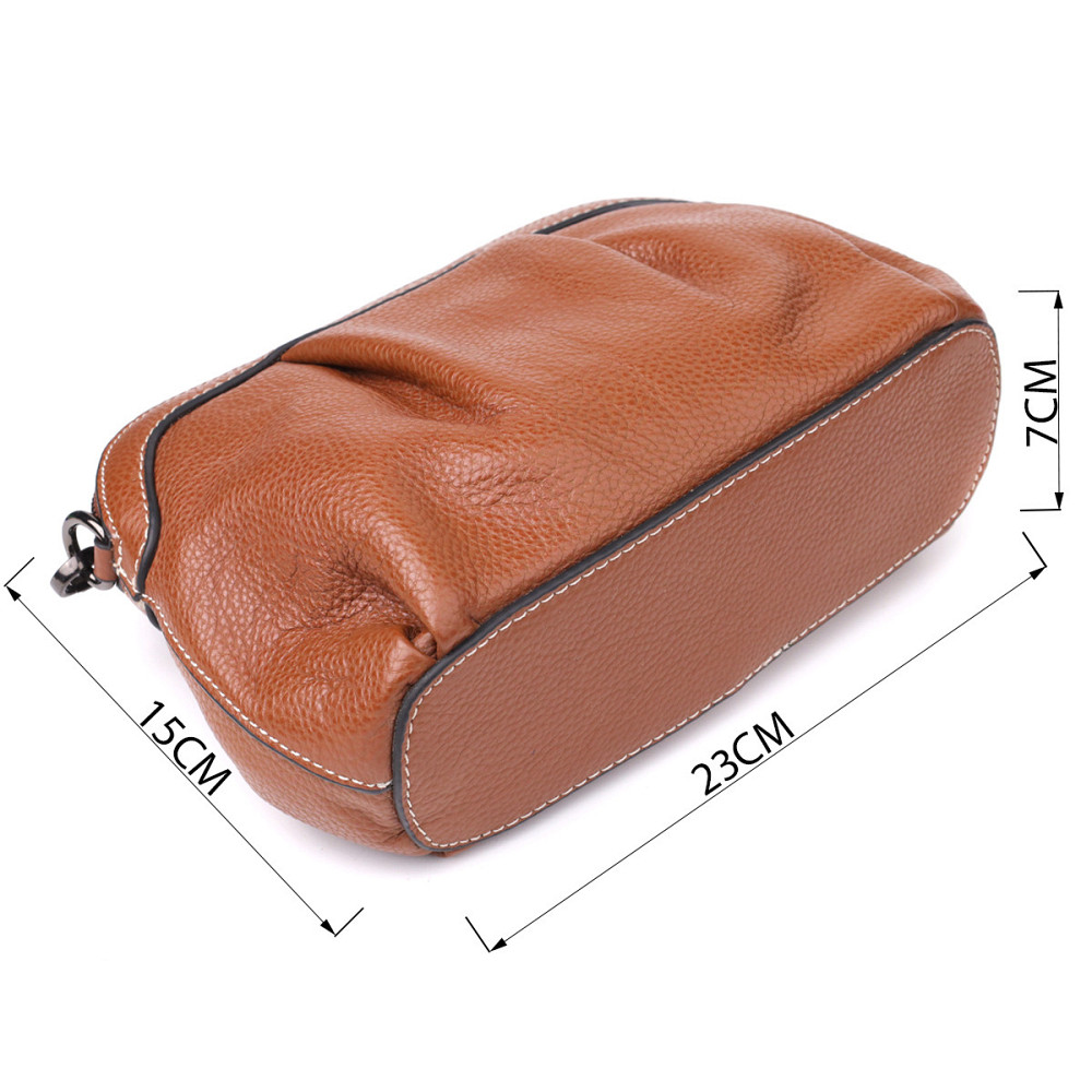 Жіноча сумка з драпіруванням з натуральної шкіри Vintage 22895 Київ - фото 4