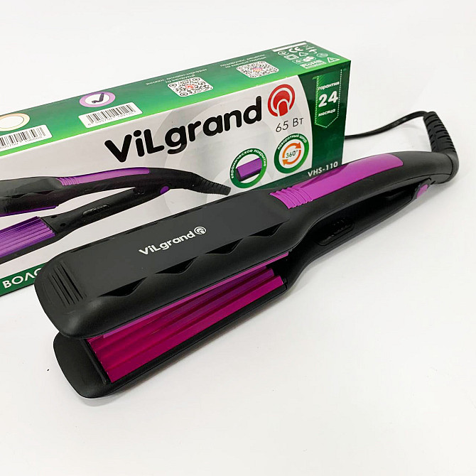 Выпрямитель для волос паровой ViLgrand, Гофре плойка утюжок для волос Укладка выпрямление EU-58 Львов - изображение 2