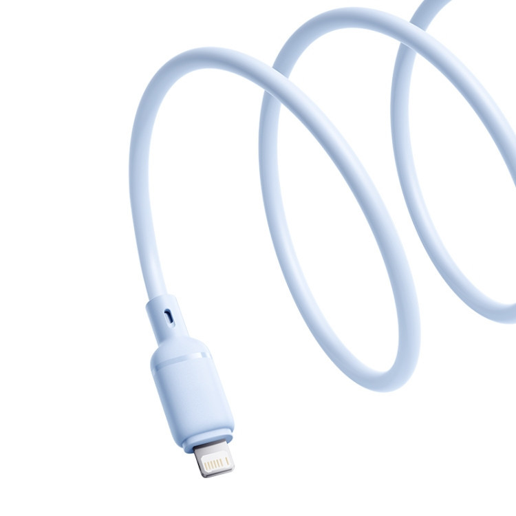 Кабель Baseus Silky Series Fast Charging Cable USB to iP 2.4A 1m Galaxy Blue Одесса - изображение 3