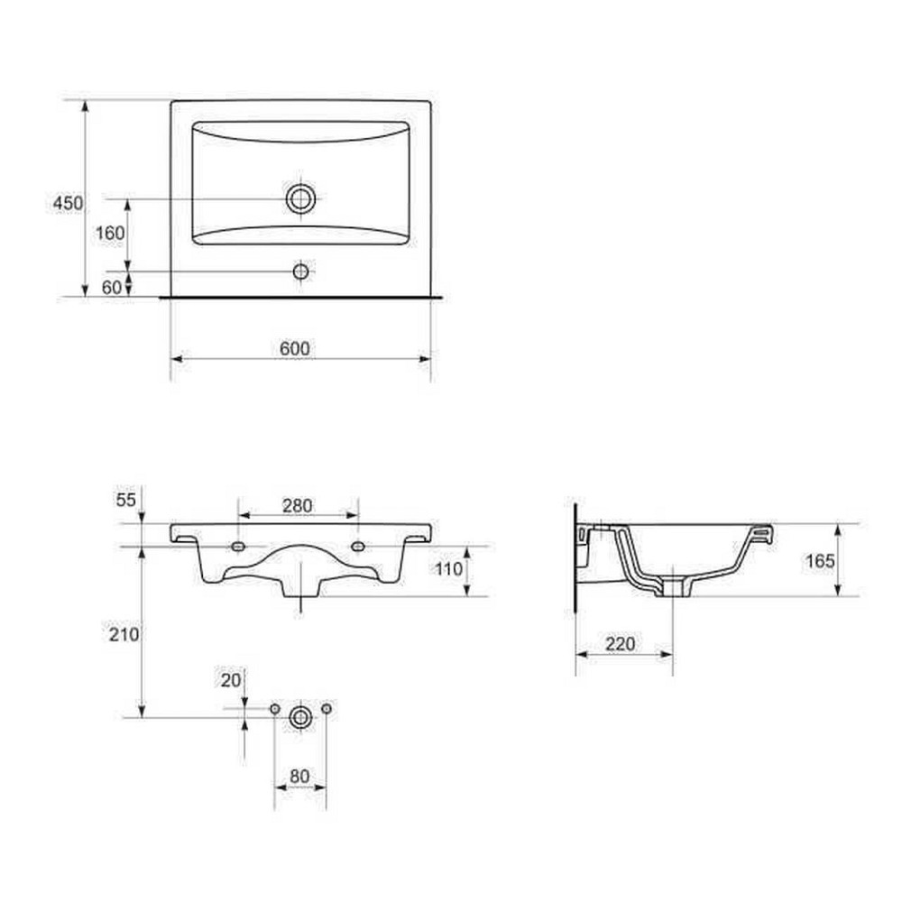 Умивальник меблевий Cersanit COMO 60 (000009749) Київ - фото 2