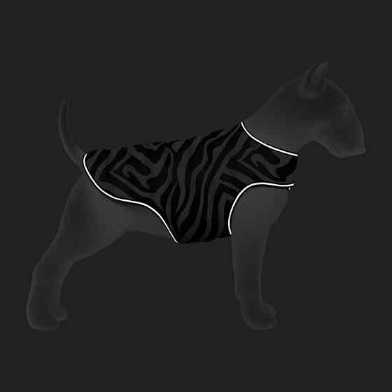 Курточка-накидка для собак WAUDOG Clothes, малюнок "Зебра", XS, А 26 см, B 33-41 см, С 18-26 см Київ
