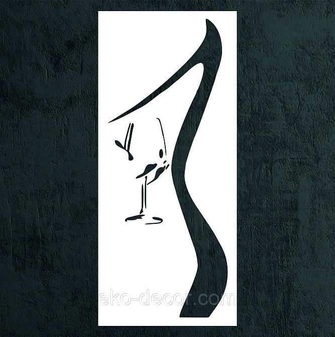 Декоративное настенное Панно «Силуэт женщины», Декор на стену 50*22 см, Белый Киев - изображение 6
