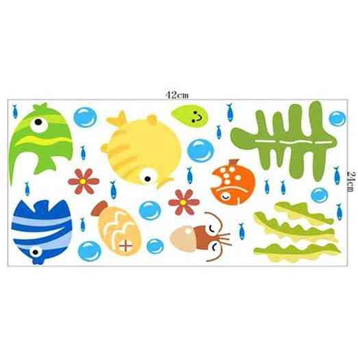 Наклейки з рибками дитячі 42 на 24 см різнобарвний Київ