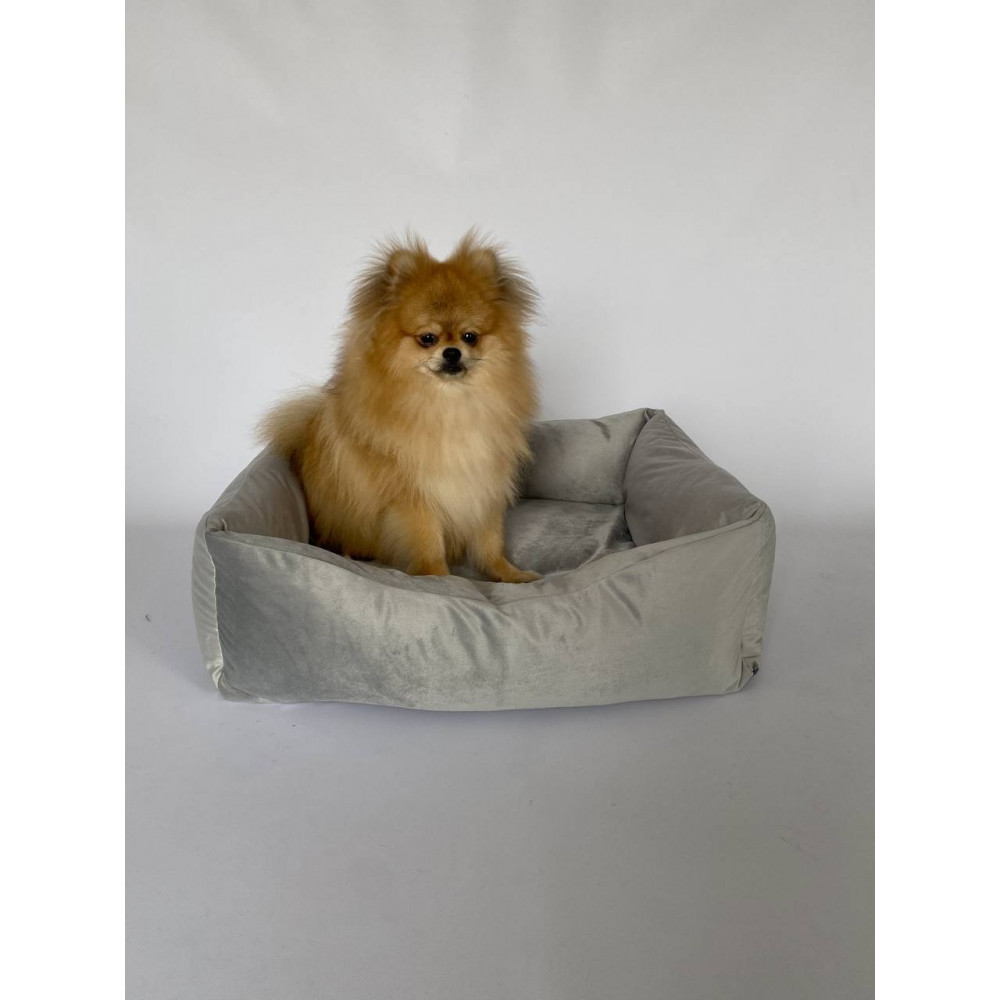Лежанка для домашніх тварин собак та кішок велюр Incor Сірий 10041 Киев - изображение 6