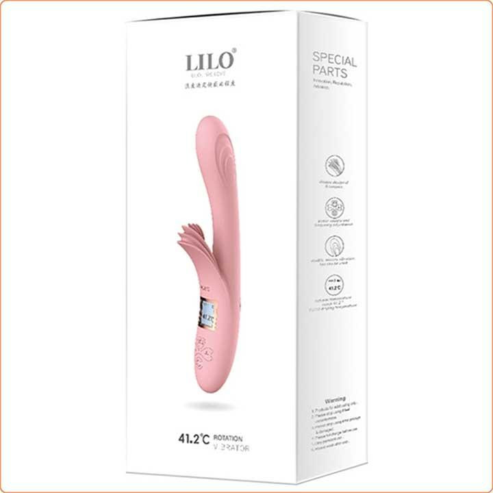 Вібратор кролик із підігрівом LILO рожевий Вінниця - фото 4