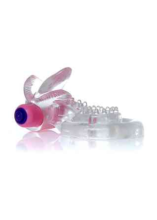 Эрекционное кольцо - Tongue Vibro CockRing Clear Sex Aura Киев