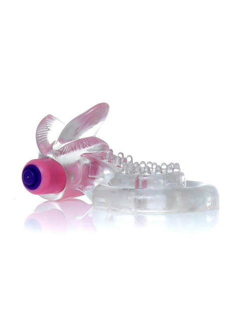 Ерекційне кільце - Tongue Vibro CockRing Clear Sex Aura Київ - фото 6