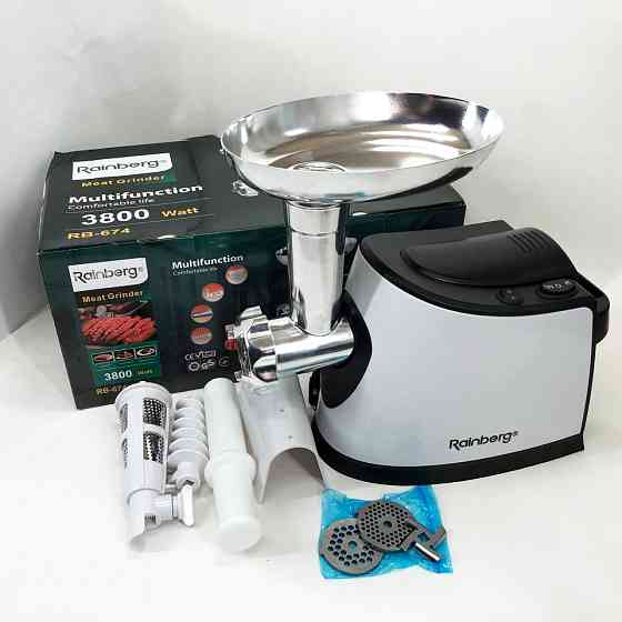 Електром'ясорубки електричні побутові Rainberg RB-674 3000W, Хороша Електрична м'ясорубка WJ-57 Львів
