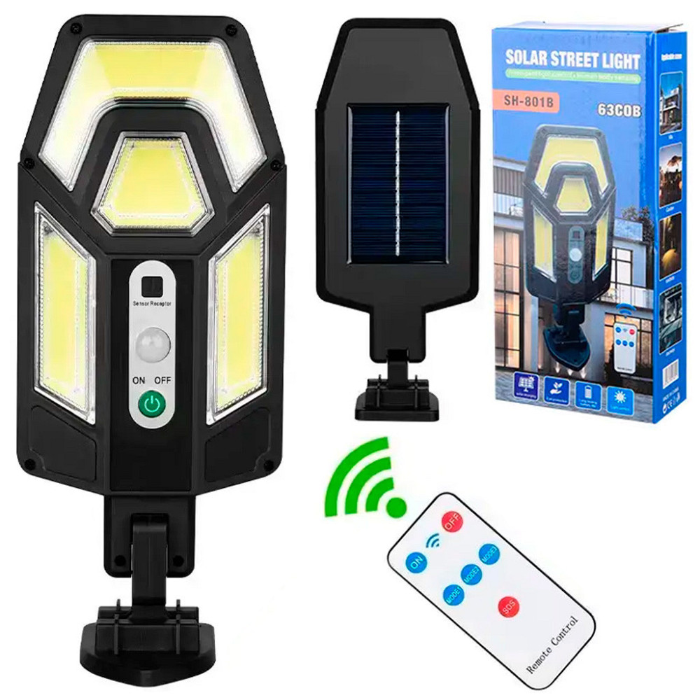 Вуличний світильник на сонячній батареї з пультом,HS-801B SBR Київ - фото 1