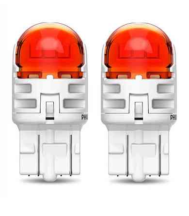 Комплект светодиодных ламп Philips 11066AU60X2 WY21/5W LED Ultinon Pro6000 SI 12V 2.5/0.5 W3x16q AMBER Харків