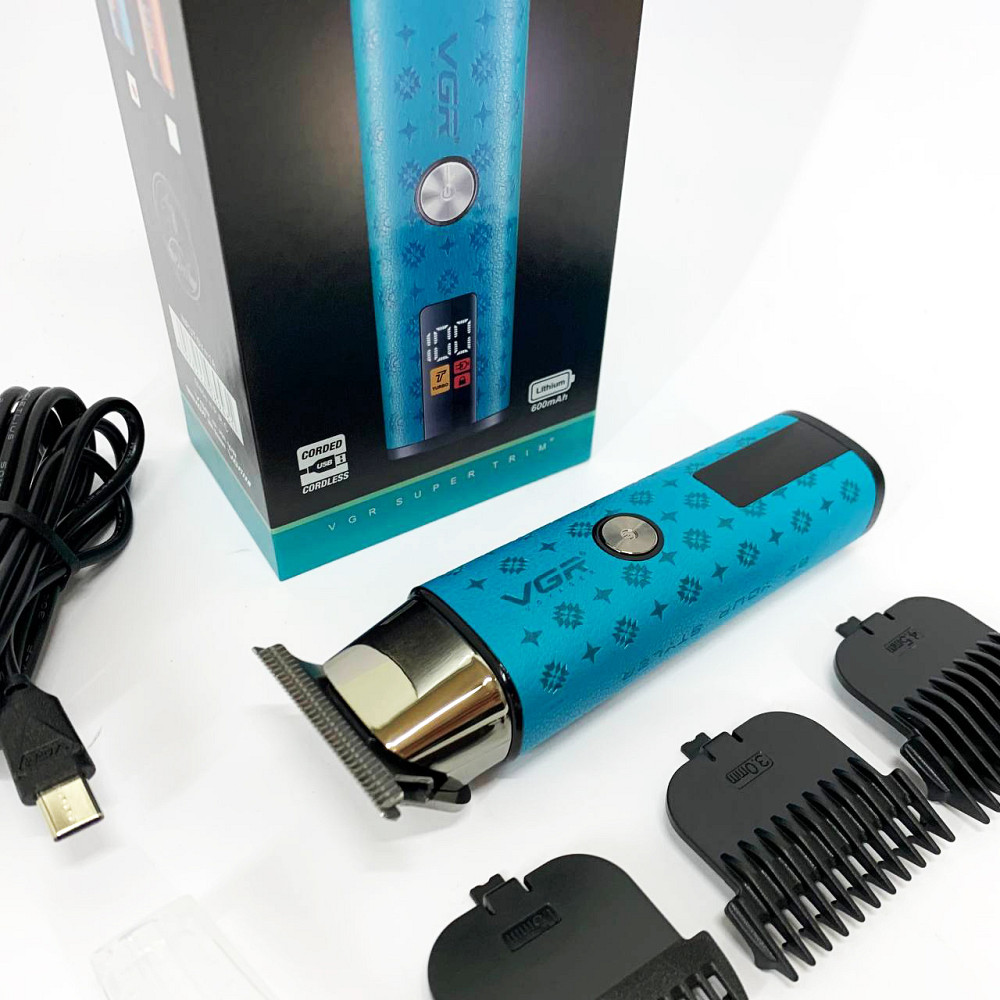 Портативна ручна машинка для стрижки волосся VGR V-943, Бездротова машинка для стрижки волосся DE-14 Львів - фото 7