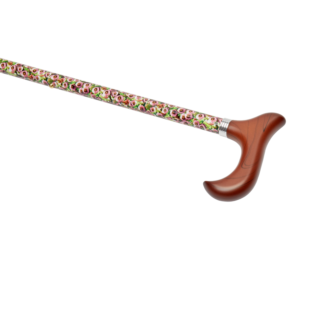 Регулируемая трость с деревянной ручкой и цветочным узором Garcia 407 Днепр - изображение 6