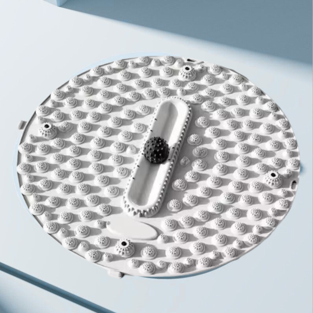 Коврик для массажа ног круглый 55х55 см акупунктурный массажный для: йоги, стоп акупунктурных точек и тела,серый Каменец-Подольский - изображение 1