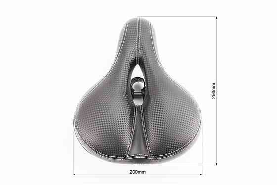 Сидіння ХВЗ 250x200мм, чорне YF-1039 Київ